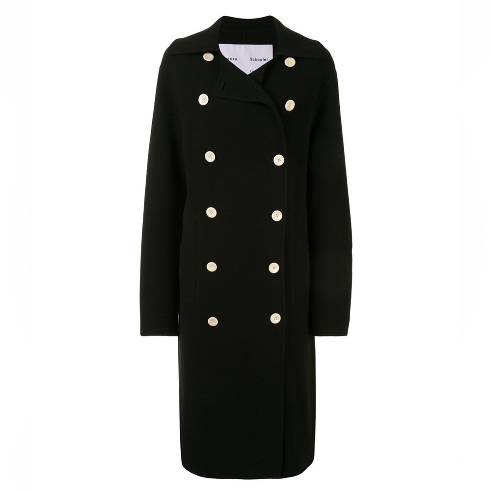 NWT Proenza Schouler white label double breasted long coat wool cashmere luxe - Picture 6 of 14